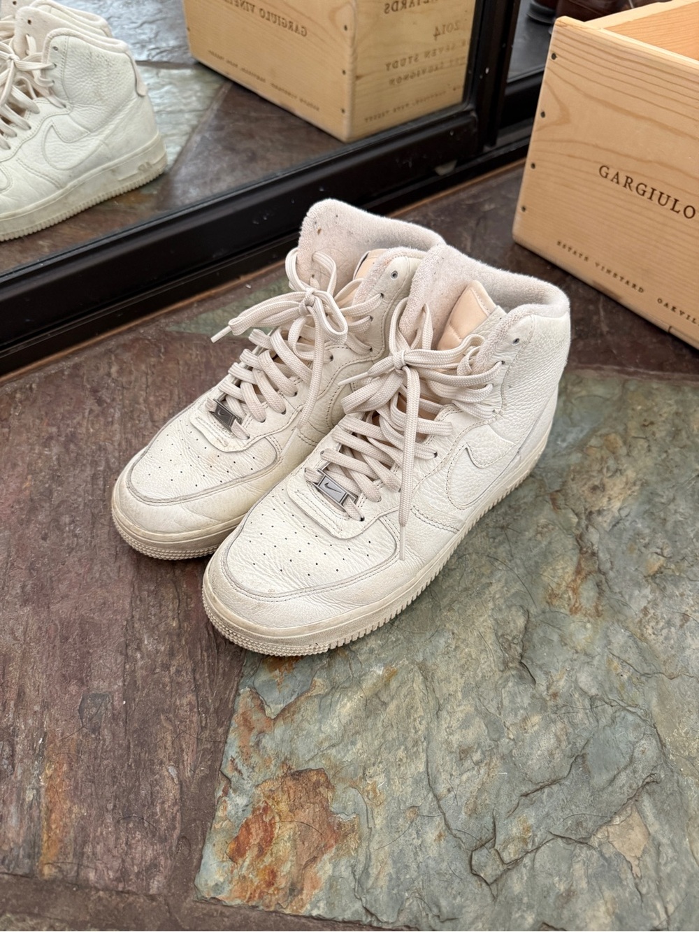 Nike High Top Sneakers - Light Cream